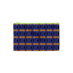 Bitcoin Logo Pattern Cosmetic Bag (xs)