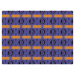 Bitcoin Logo Pattern Premium Plush Fleece Blanket (extra Small) by ExtraGoodSauce