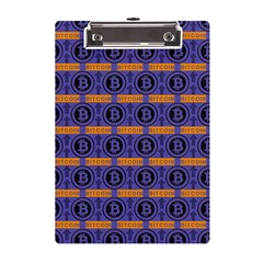 Bitcoin Logo Pattern A5 Acrylic Clipboard by ExtraGoodSauce