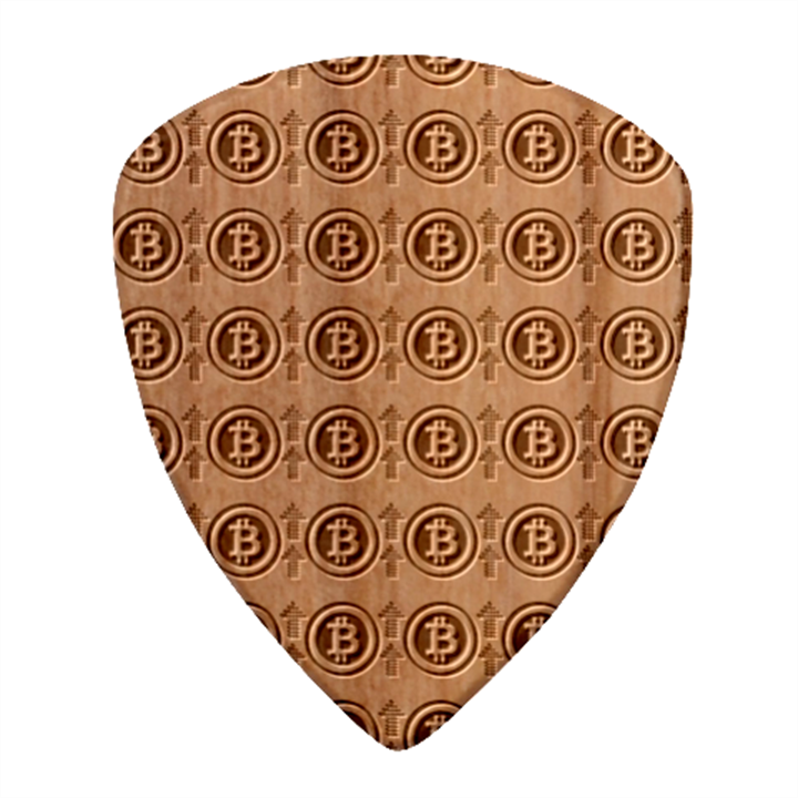 Bitcoin Logo Pattern Wood Guitar Pick (Set of 10)