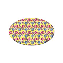 Colorful Bitcoin Pattern Sticker (oval) by ExtraGoodSauce