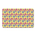 Colorful Bitcoin Pattern Magnet (Rectangular) Front