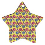 Colorful Bitcoin Pattern Star Ornament (Two Sides) Front