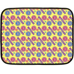 Colorful Bitcoin Pattern Two Sides Fleece Blanket (mini)