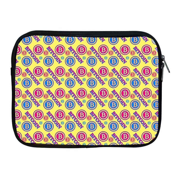 Colorful Bitcoin Pattern Apple iPad 2/3/4 Zipper Cases