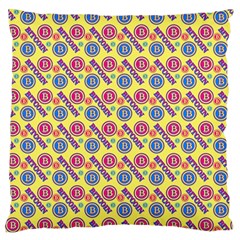 Colorful Bitcoin Pattern Standard Premium Plush Fleece Cushion Case (two Sides)