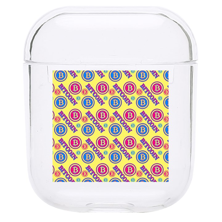 Colorful Bitcoin Pattern Hard PC AirPods 1/2 Case