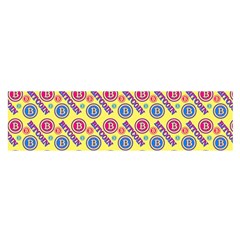 Colorful Bitcoin Pattern Oblong Satin Scarf (16  X 60 )