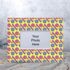 Colorful Bitcoin Pattern White Tabletop Photo Frame 4 x6  by ExtraGoodSauce