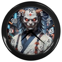 Demon Samurai Wall Clock (black)