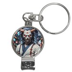 Demon Samurai Nail Clippers Key Chain Front