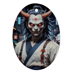 Demon Samurai Oval Ornament (two Sides)