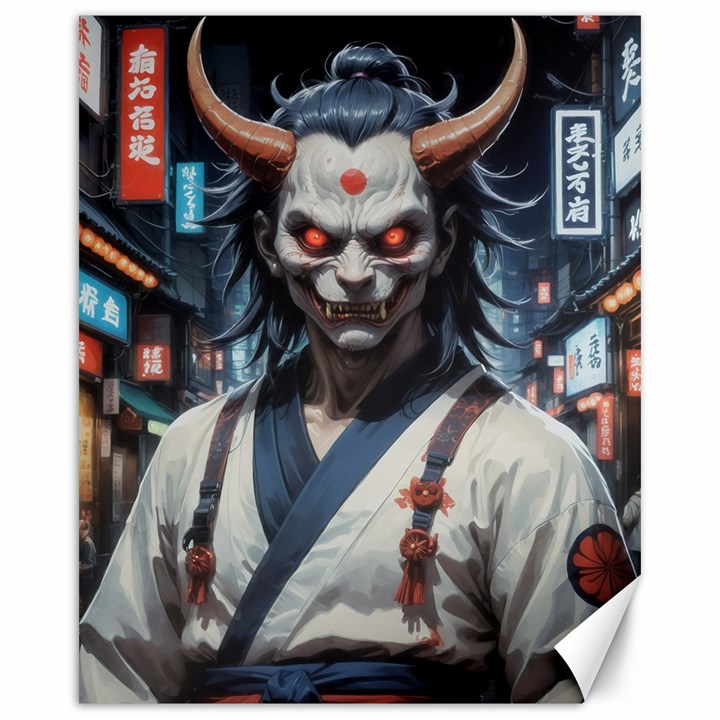 Demon Samurai Canvas 16  x 20 