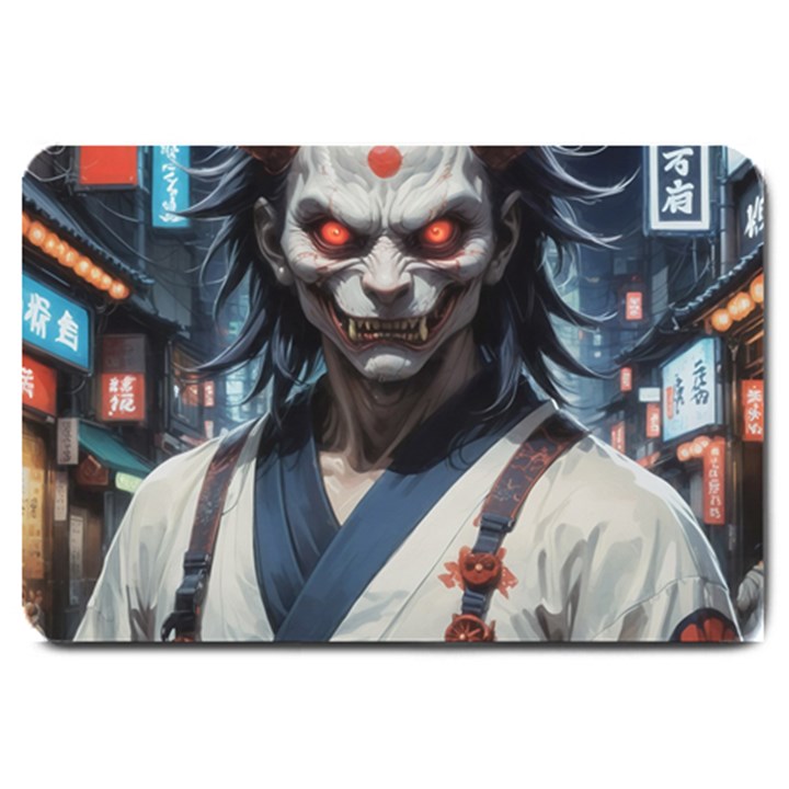 Demon Samurai Large Doormat