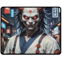 Demon Samurai Fleece Blanket (medium)