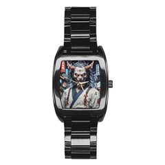 Demon Samurai Stainless Steel Barrel Watch