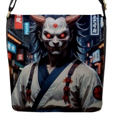 Demon Samurai Flap Closure Messenger Bag (s)