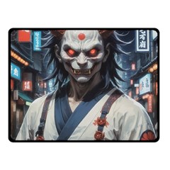 Demon Samurai Two Sides Fleece Blanket (small)