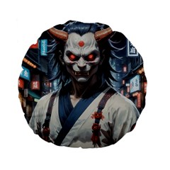 Demon Samurai Standard 15  Premium Flano Round Cushions