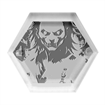 Demon Samurai Hexagon Wood Jewelry Box Front