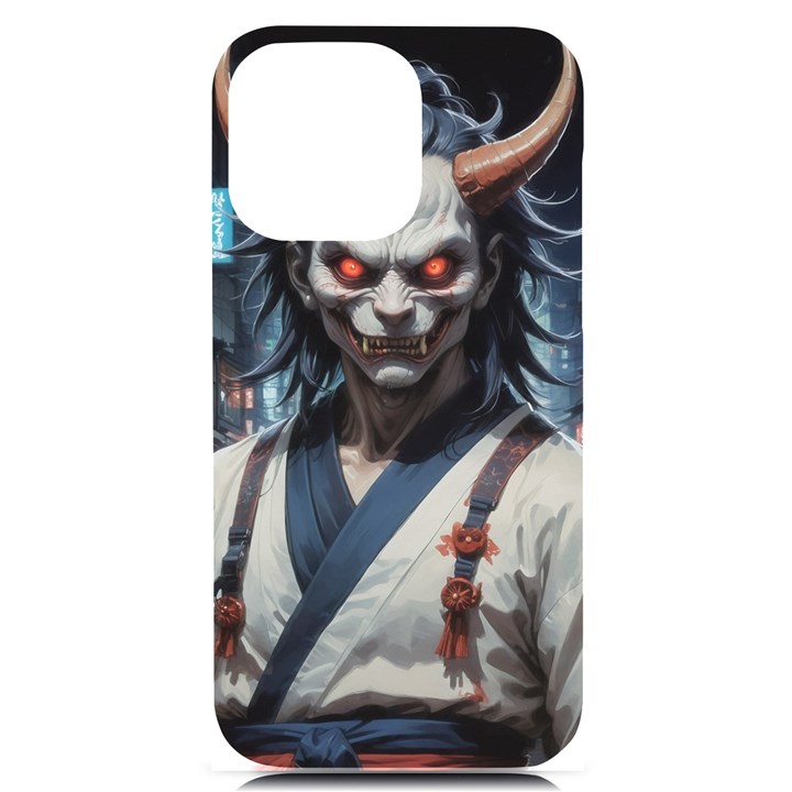 Demon Samurai iPhone 14 Pro Max Black UV Print Case