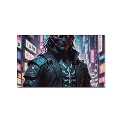 Cyberpunk Demon Samurai Sticker Rectangular (10 Pack)