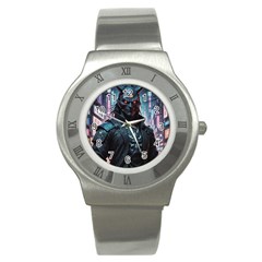 Cyberpunk Demon Samurai Stainless Steel Watch by AwesomeSauce