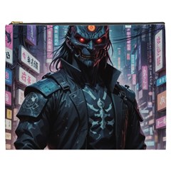 Cyberpunk Demon Samurai Cosmetic Bag (xxxl)