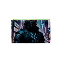 Cyberpunk Demon Samurai Cosmetic Bag (xs)