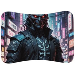 Cyberpunk Demon Samurai Velour Seat Head Rest Cushion by AwesomeSauce