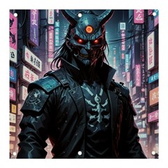 Cyberpunk Demon Samurai Banner and Sign 3  x 3 