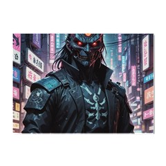 Cyberpunk Demon Samurai Crystal Sticker (a4)