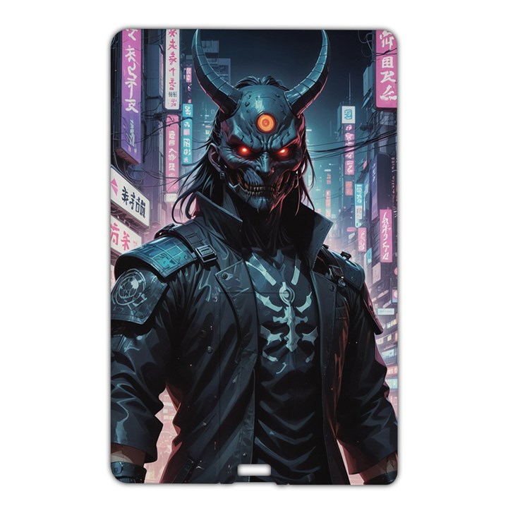 Cyberpunk Demon Samurai Name Card Style USB Flash Drive