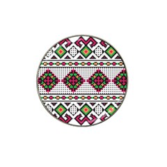 Ukrainian Folk Seamless Pattern Ethnic Ornament Border Element Traditional Hat Clip Ball Marker (10 Pack)