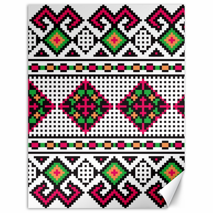 Ukrainian Folk Seamless Pattern Ethnic Ornament Border Element Traditional Canvas 18  x 24 