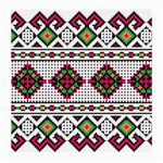 Ukrainian Folk Seamless Pattern Ethnic Ornament Border Element Traditional Medium Glasses Cloth (2 Sides) Front