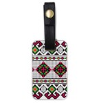 Ukrainian Folk Seamless Pattern Ethnic Ornament Border Element Traditional Luggage Tag (one side) Front