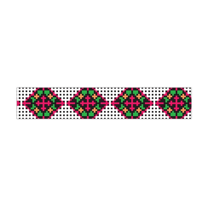 Ukrainian Folk Seamless Pattern Ethnic Ornament Border Element Traditional Premium Plush Fleece Scarf (Mini)