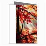 Forest Path Red Nature Greeting Cards (Pkg of 8) Right