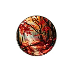 Forest Path Red Nature Hat Clip Ball Marker (4 Pack)