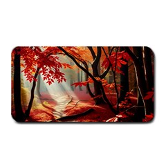 Forest Path Red Nature Medium Bar Mat