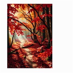 Forest Path Red Nature Large Garden Flag (two Sides)