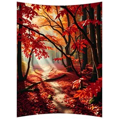 Forest Path Red Nature Back Support Cushion