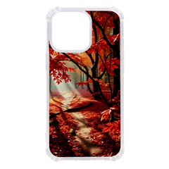 Forest Path Red Nature Iphone 13 Pro Tpu Uv Print Case