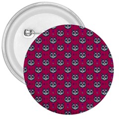 Calavera Cat Art Pattern 3  Buttons