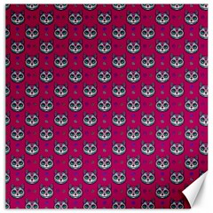 Calavera Cat Art Pattern Canvas 12  X 12 