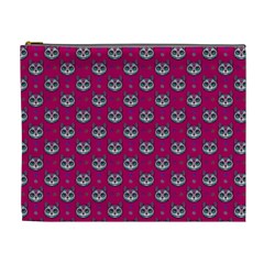 Calavera Cat Art Pattern Cosmetic Bag (xl) by ExtraGoodSauce