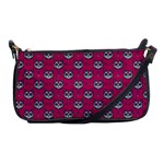 Calavera Cat Art Pattern Shoulder Clutch Bag Front