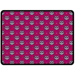 Calavera Cat Art Pattern Fleece Blanket (large)