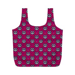 Calavera Cat Art Pattern Full Print Recycle Bag (m)